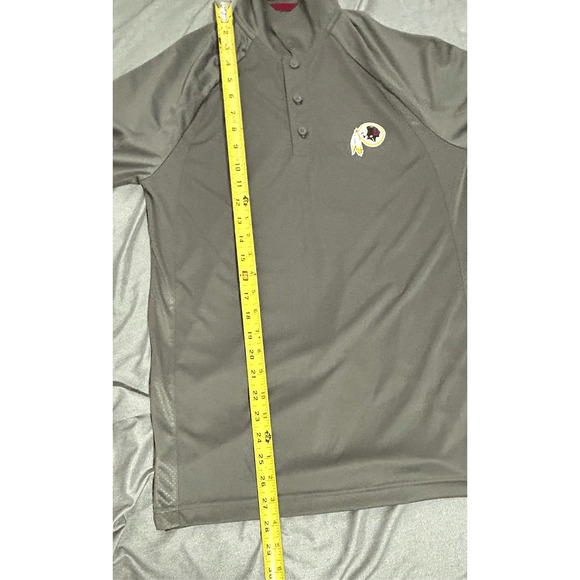 Washington Redskins Majestic Coolbase Polo Shirt Gray Sz Small - Picture 9 of 10